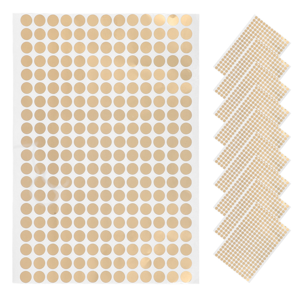 

10 Pcs Gold Round Stickers Copperboard Labels Adhesive Circle Paper Dot Gift Tags Sealing Envelopes Coding Stationery