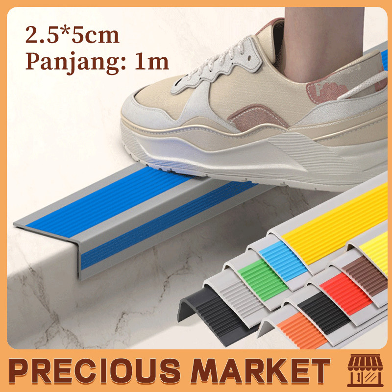 Karet Ujung Tangga / Stepnosing Karet / Lis Karet / Lis Tangga Karet Panjang Dengan Perekat