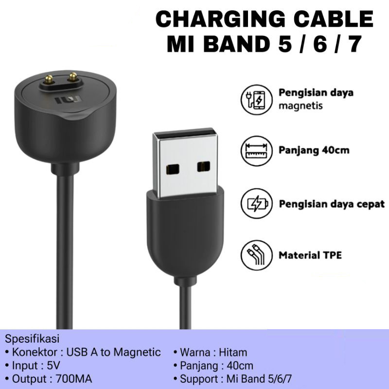 Kabel Mi Band 5 Kabel Mi Band 6 Kabel Mi Band 7 Xiaomi Kabel Casan Miband Magnetic Ori