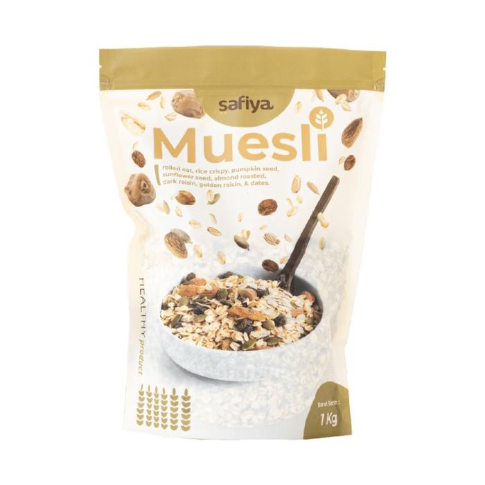 

Muesli Safiya 1 Kg Sereal With Almond Dried Fruit Oatmeal - Original, 1 Kg