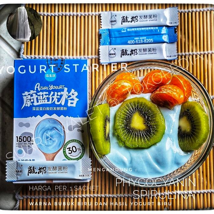 

Starter yogurt / Bibit yogurt PRODUK EKSLUSIF Dengan Kandungan Phycocyanin Dari Microalga Blue Spirulina Sangat bermanfaat bagi Kesehatan tubuh