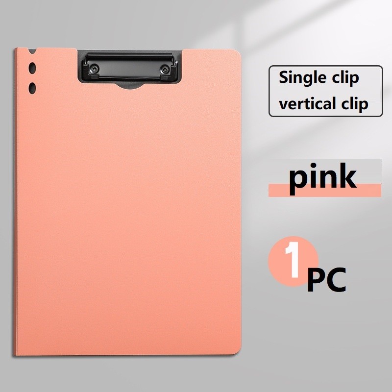 

A4 File Folder Clipboard Writing Pad Memo Clip Double Board Paper Clips Test Paper Organizer School Supplies Office Stationary