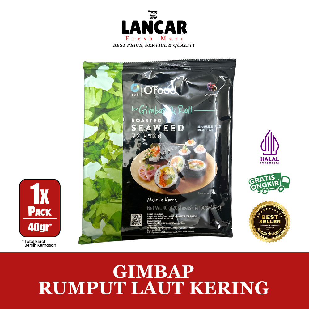 

CHUNG JUNG ONE GIMBAP RUMPUT LAUT KERING 40GR / NORI RUMPUT LAUT 40GR