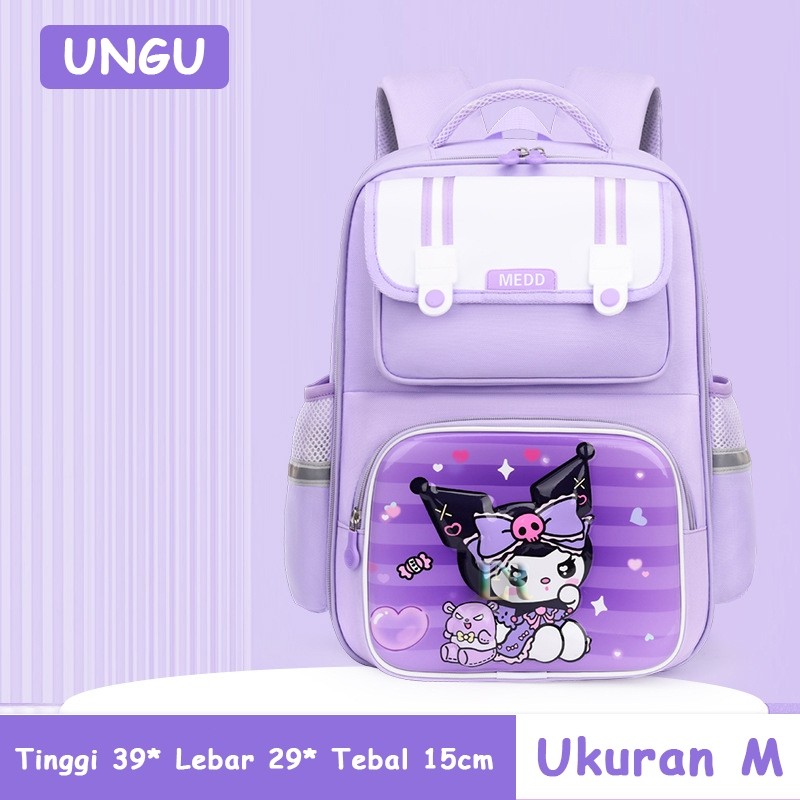 Tas Sekolah untuk Anak Perempuan Tema Sanrio Kuromi My Melody Playgroup TK SD Kelas 1 2 3 4 5 6 SMP 