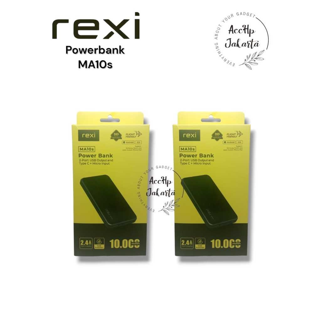 PROMO Robot Powerbank 10000 mah 2 ouput Usb RT170  (type c dan Micro ) Power Bank
