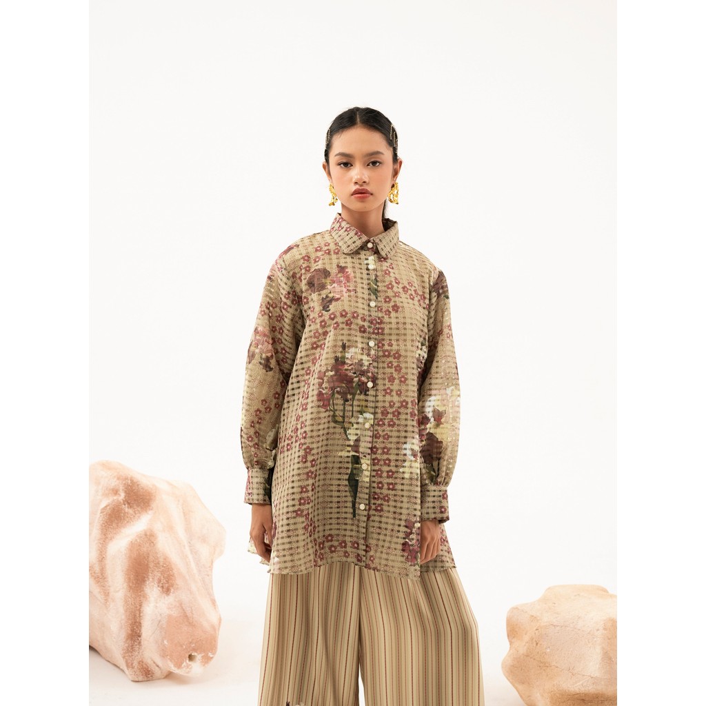 Aleza - Oriana Outer Olive - Setelan Outer Wanita