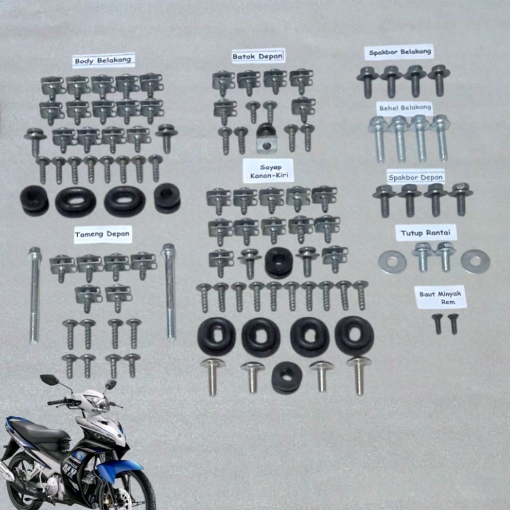 COD Baut Full Set Body Jupiter MX New 135 / Baut Full Cover Body Yamaha Jupiter Mx New Lengkap