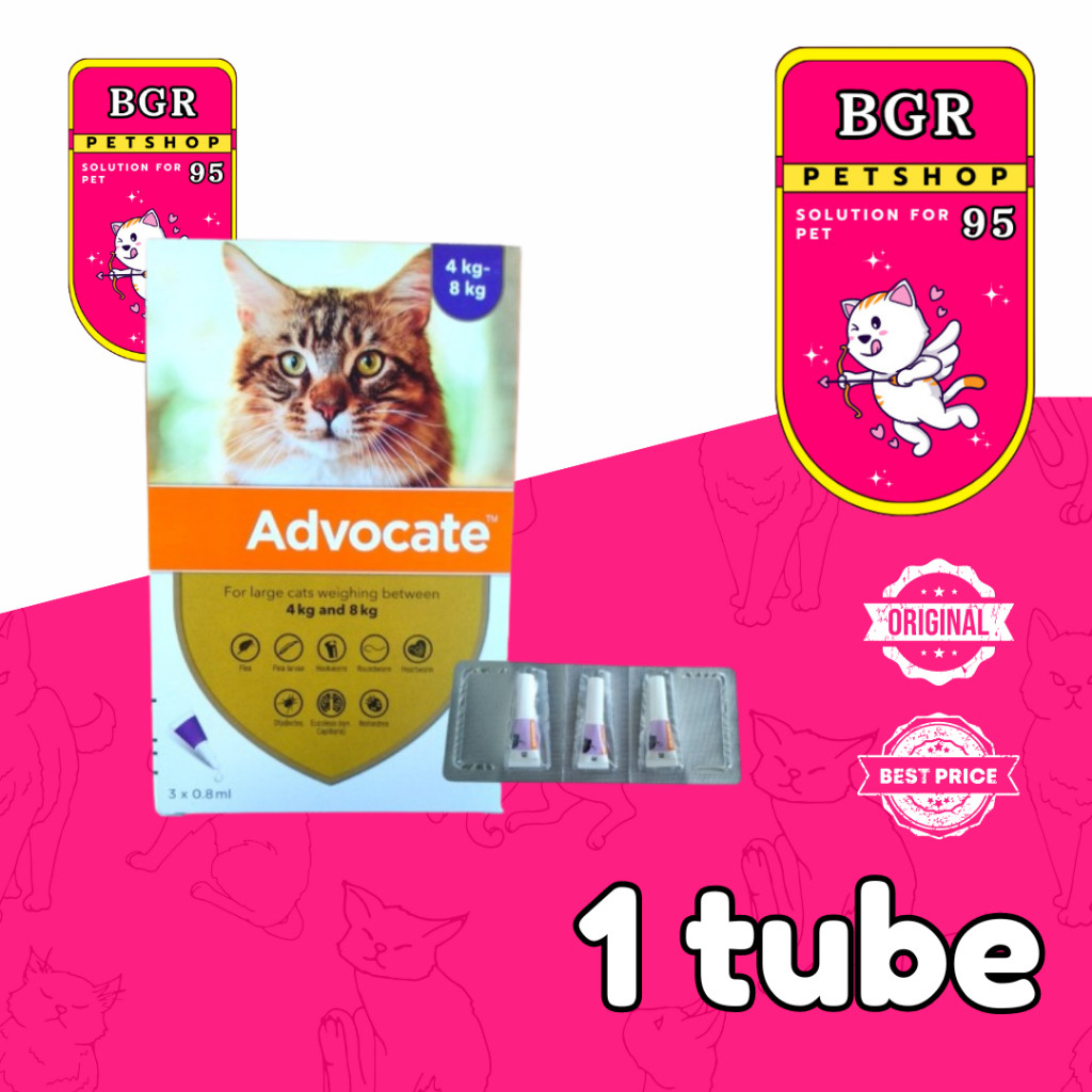 obat kutu kucing advocate 0.8ml advocate large 4 - 8kg