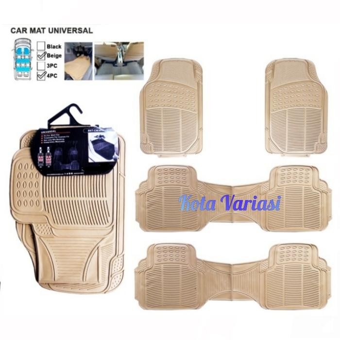 karpet Mobil ALL NEW RUSH TERIOS 2018 2022 3 Baris Universal Karpet - Cream