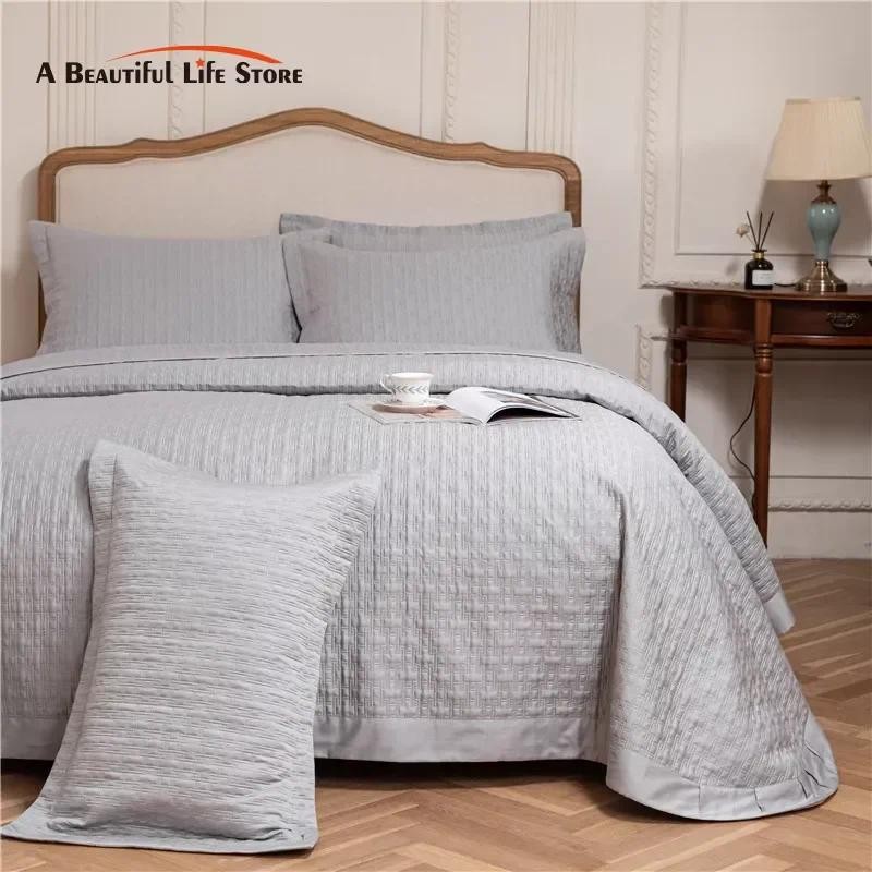 Luxury Quilt Set with Pillowcases, Egyptian Cotton, B Side, Quilted Bedspread, Coverlet Mattress Cov