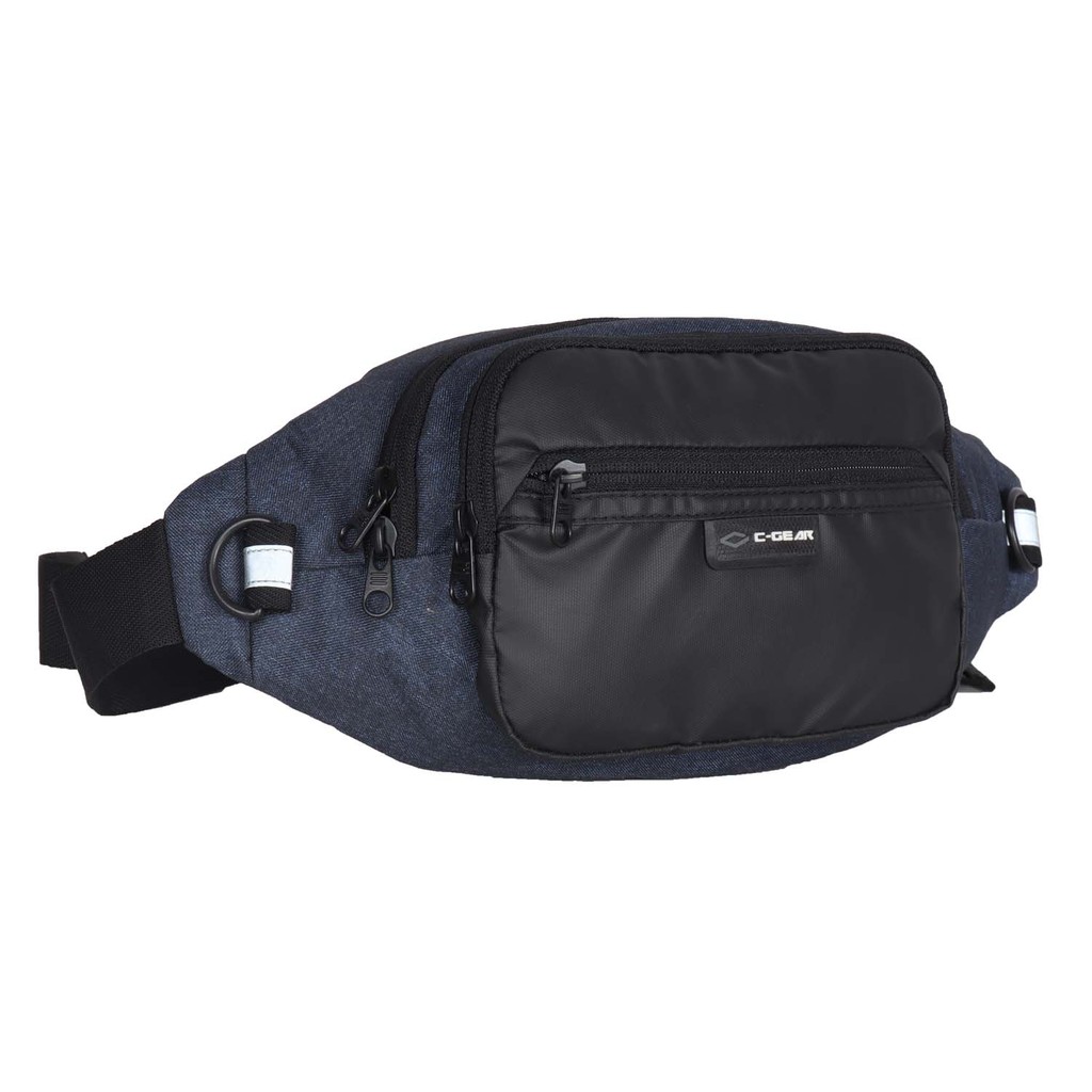 C-GEAR Tas Pinggang Pria Mini Tas Hp Waitsbag Pria Shoulder Bag Tas Selempang Pria Black Wall