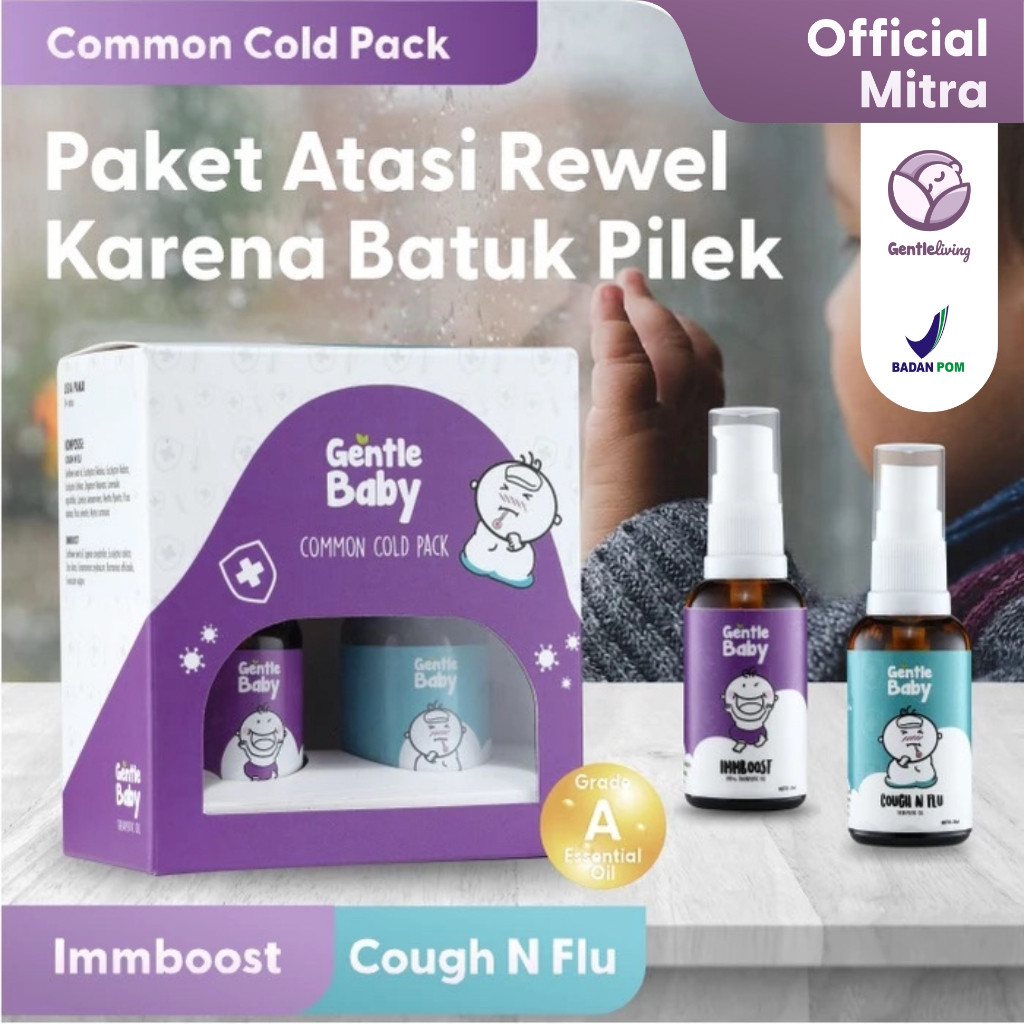 Gentle Baby - Cough n Flu - Cough & Flu - Imboost - Imun Booster - Batuk Pilek Anak - Obat Batuk Flu