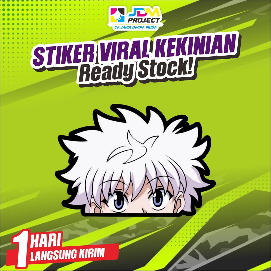 

JDM Project - Sticker intip Killua / stiker anime waterproof