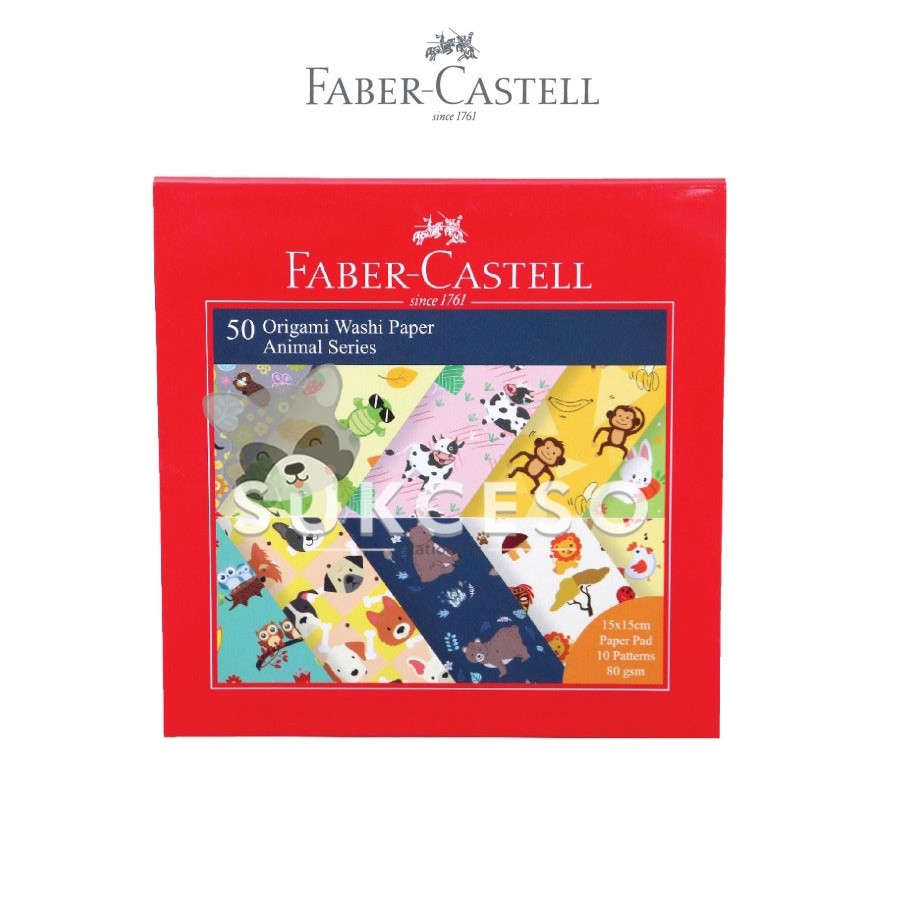 

Faber Kertas Origami Washi Paper Animal Series 15 x 15 cm / Kertas Lipat Motif Hewan Lucu