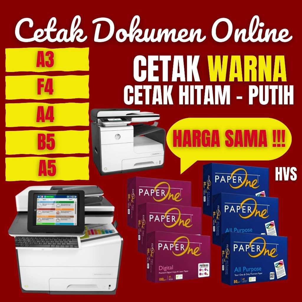 

PRINT / CETAK BUKU Cepat A4, A5, B5, F4, B5 UNESCO 75GSM ,SKRIPSI, TESIS, DOKUMEN, CETAK BUKU, MAKALAH, PROPOSAL