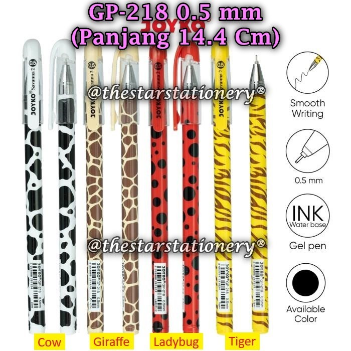

(1 Biji) GROSIR Gelpen JOYKO GP-218 Savanna 2 Hitam 0.5 / Gel Pen Pulpen Pena Joyko GP-218 (1 Biji)