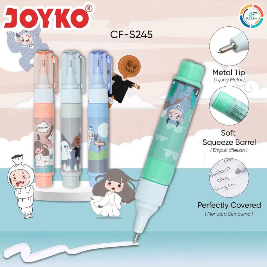

JOYKO Correction Fluid Cairan Koreksi Penghapus Cair CF-S245 Indonesian Ghost @1Pcs