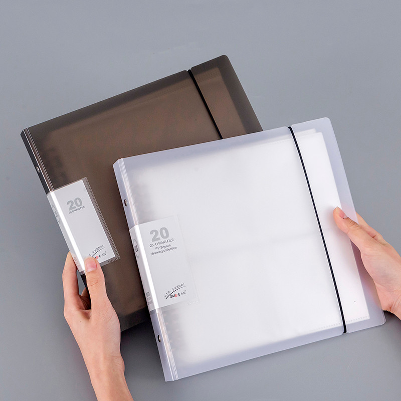 

Art Portfolio Square Folder 20x20cm Square Paper Organizer Photo Card Binder 10x10cm HD Transparent Binder Sleeves Booklet