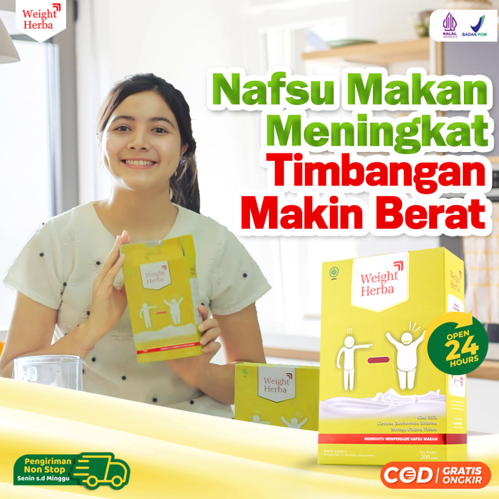 

. Susu Nutrisi Penambah Nafsu Makan & Kalori Usia Remaja Dewasa Weight Herba Original