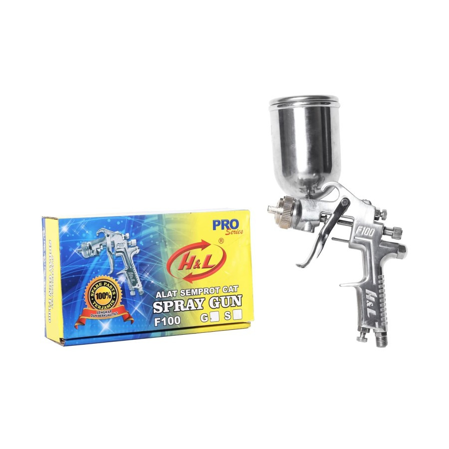 Spray Gun Angin H&L Pro Tabung Atas F75 / F100 / R2 / K3 / HVLP SprayGun