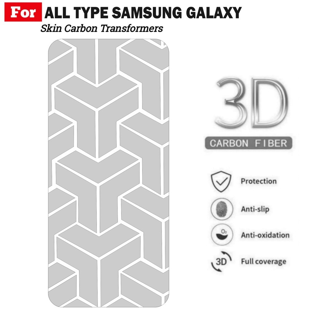 Skin Carbon Glitter Hp All Type SAMSUNG Motif Transformers