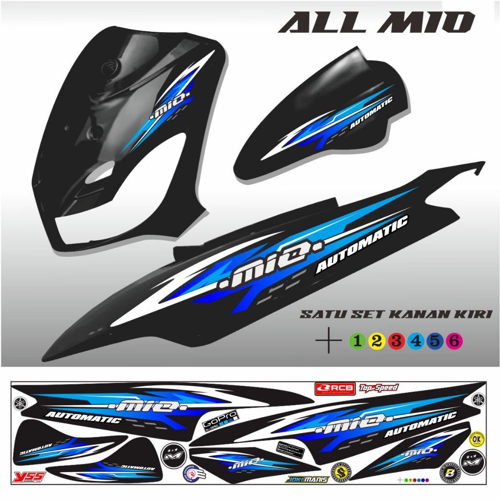 VARIASI STIKER STIKER LIS MIO OLD / STRIPING VARIASI MIO SPORTY / MIO SMILE STIKER SETRIPING MIO SMI