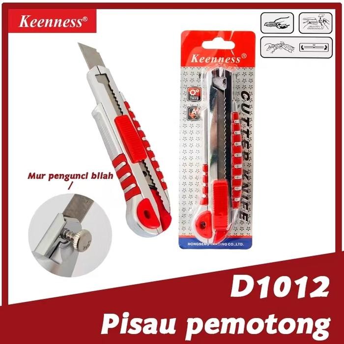

Pisau cutter kuat tidak mudah patah dan karatan - merah, D1012