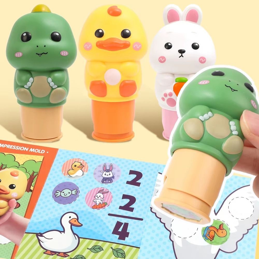 

DIY Crafts Animal Stamp Stickers Funny Waterproof Reward Stickers Toys Set Seamless Interactive Children's Seal Toy