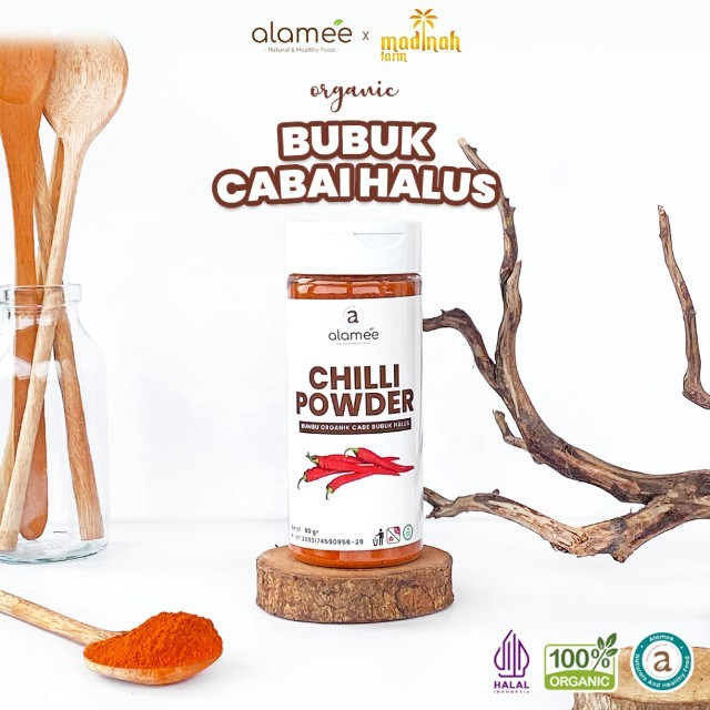 

Bumbu Cabe Cabai Bubuk Kering Halus Pedas Chilli Seasoning Powder Cabai Rempah Murni Asli Dapur 50g madinah