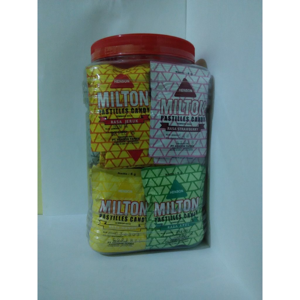 Permen Milton Pastilles Toples isi 60
