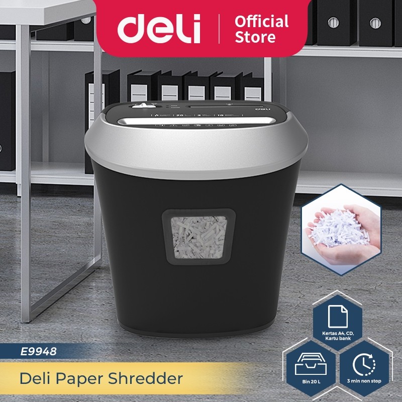 

Deli Paper Shredder / Mesin Penghancur Kertas Staples Kartu Kredit Kapasitas 10 Lembar Otomatis E9948