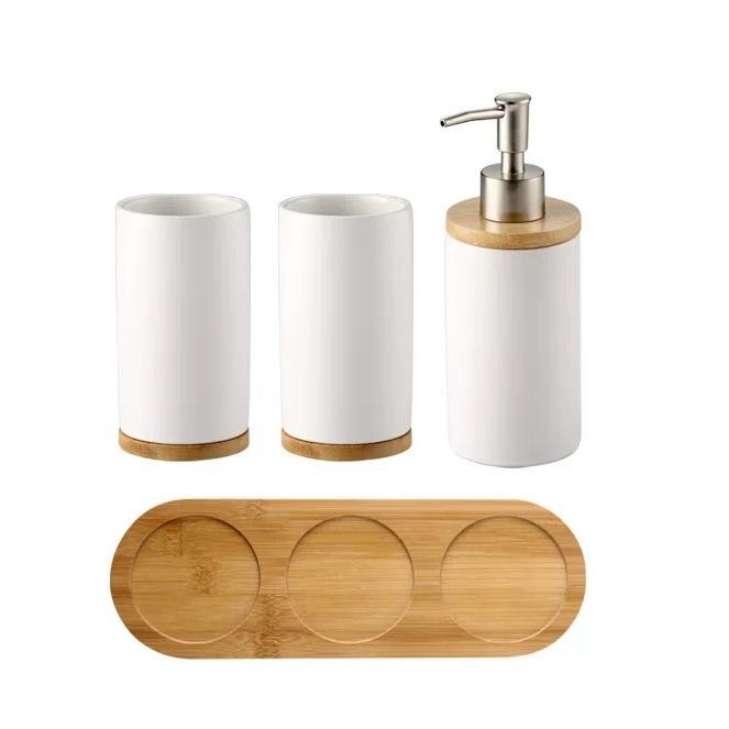 [MS] Tempat Sabun Keramik / Tempat Sikat Gigi 2 Gelas / Tempat Sendok - Putih     Terlaris