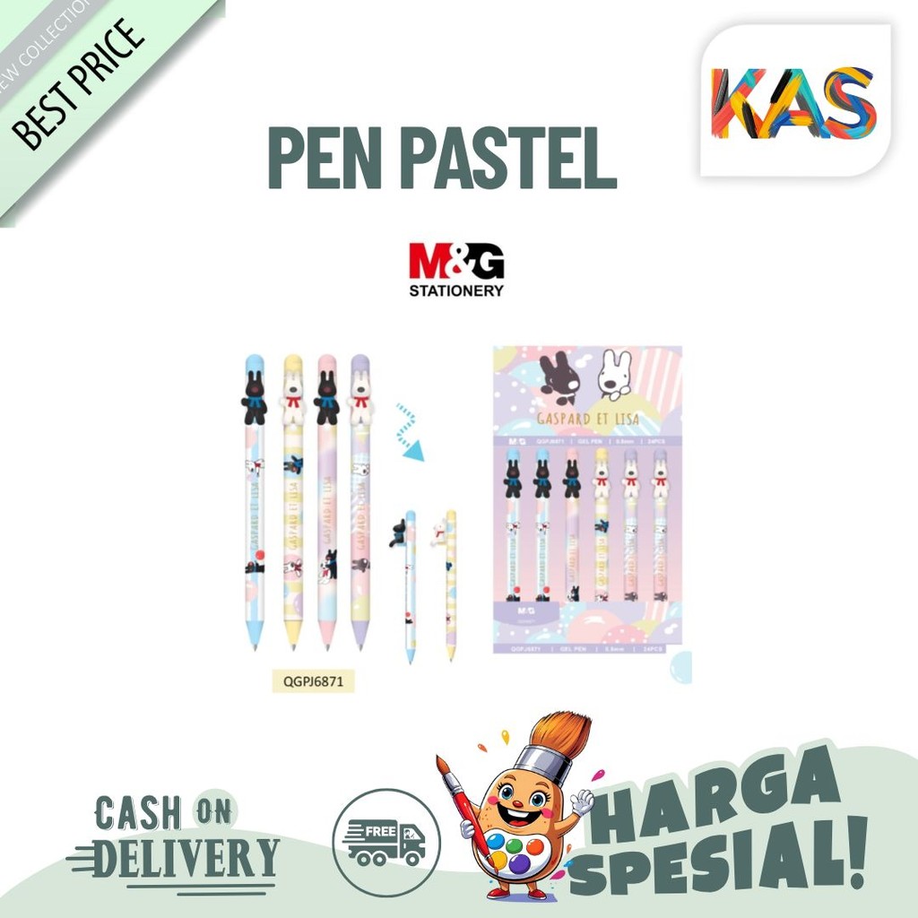 

Pulpen Cetek M&G Ballpaint Gaspard et Lisa #QGPJ6871 Pen Pastel Tip 0.5 mm - SATUAN