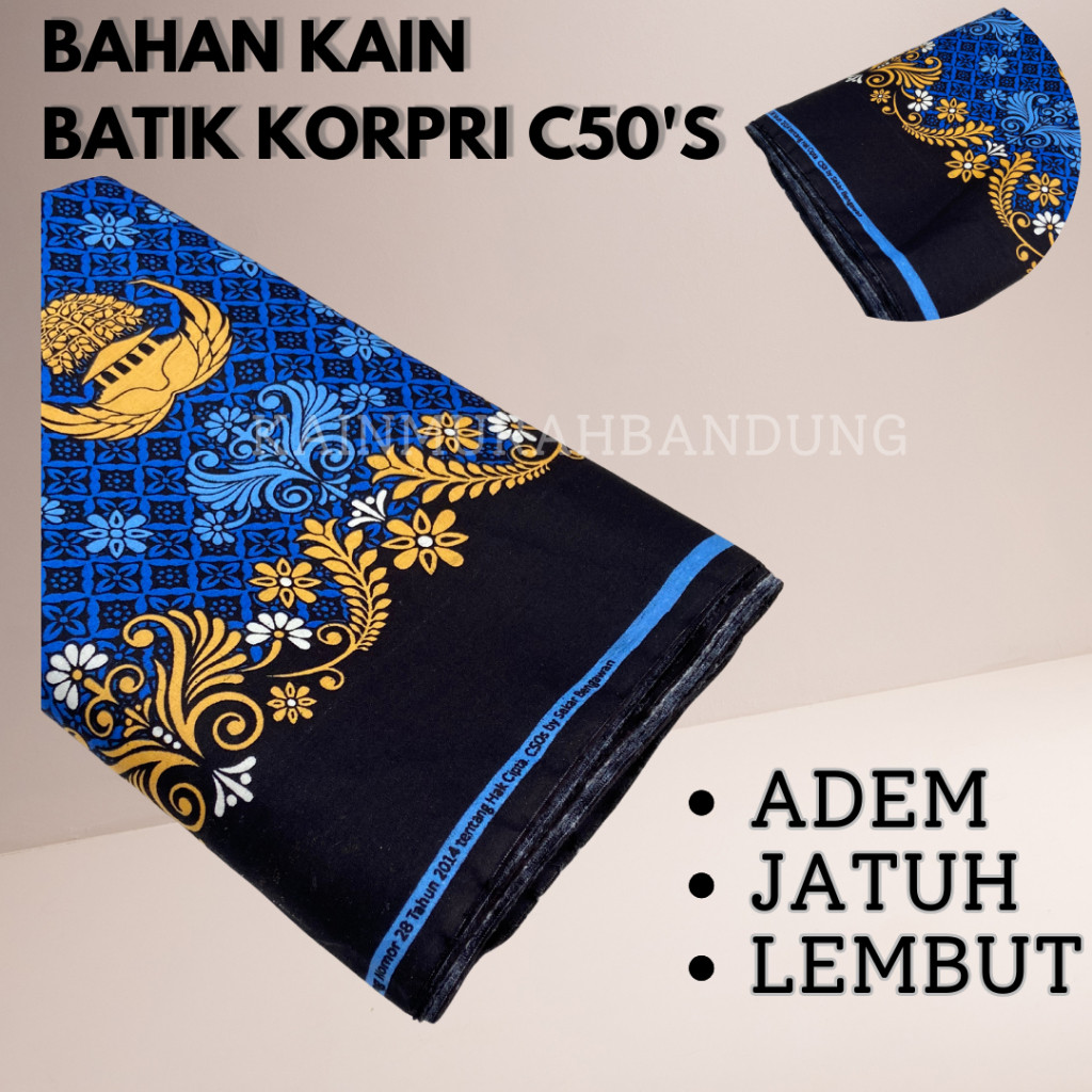 HIGH QUALITY Kain Batik Seragam Korpri Katun C 50s Kain Batik Korpri Terbaru 2022 High Quality