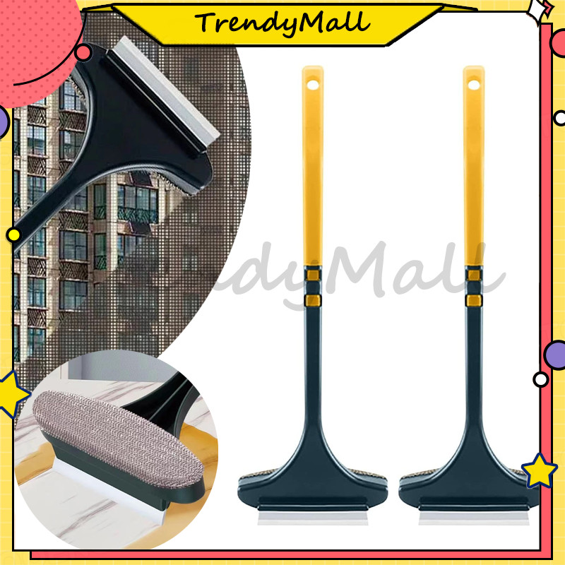 Alat Pembersih Kaca Teleskopik 2 in 1 /Window Screen Brush / Pembersih Kaca Dengan Pegangan /Panjang