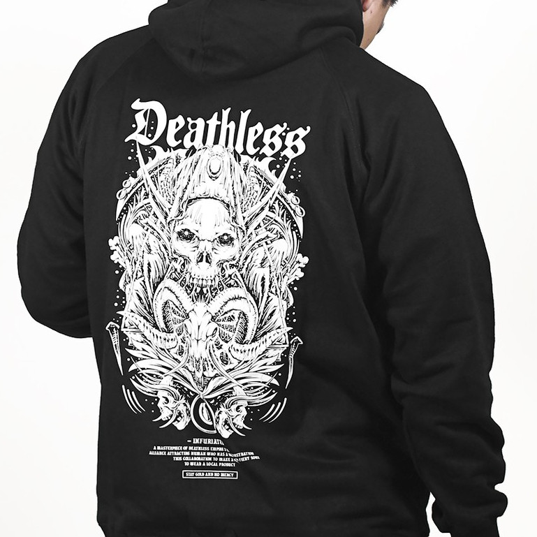 DEATHLESS HOODIE | HD INFURIATED | HITAM