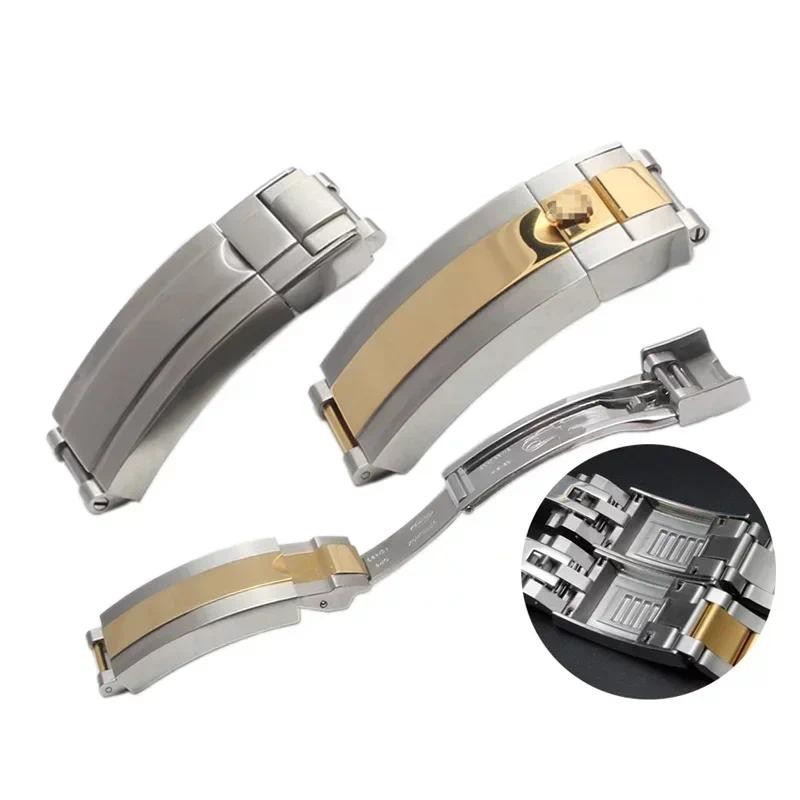 For Rolex Black Water Ghost Strap Steel Folding Buckle Submariner Safety Catch Green Submariner 16x9