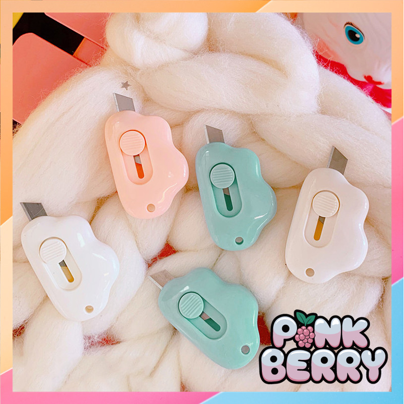 

PINK BERRY H5656 Cutter Mini Cutter Mini Pisau Kecil Bentuk Awan Cutter Mini Bentuk Awan Pisau Pemotong Mini Lucu Travel Cutter