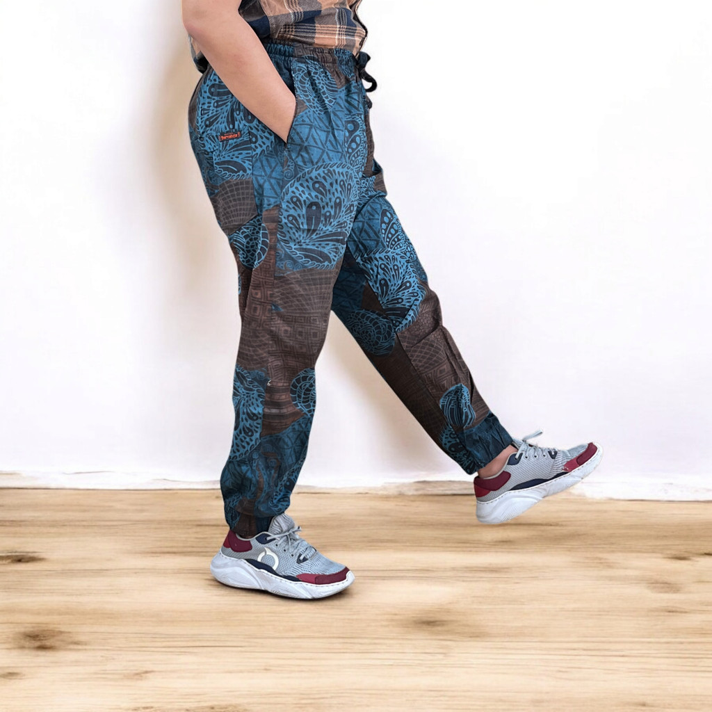 Celana Jogger Batik Pria Panjang Joger Pants Katun Premium Surya Teja CJ-17