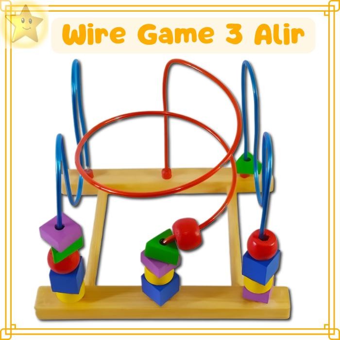 Mainan Edukasi Anak Edutoys Kayu Wire Game 3 Alir