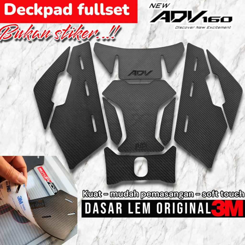 Tankpad Adv 160 Carbon Pattern Stiker Adv 160 Bahan Leather