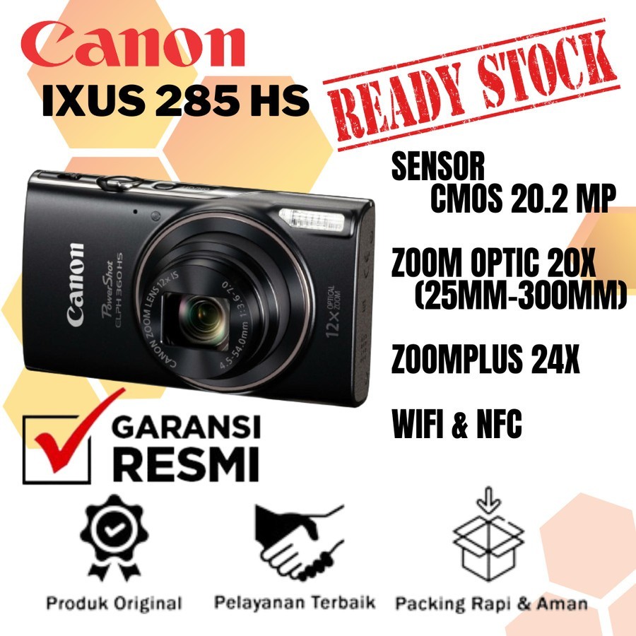 KAMERA DIGITAL CANON IXUS 285 HS - DATASCRIP