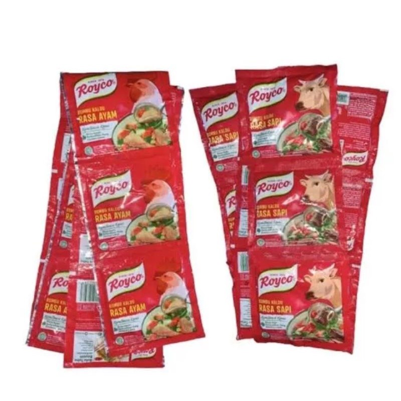 

Royco penyedap kaldu rasa ayam sapi renceng 12 sachet