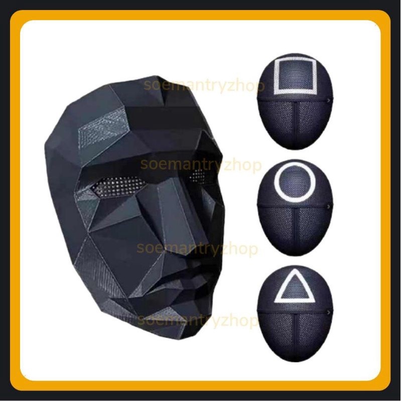 sale[ [TERLENGKAP] ] Topeng Squad Game kotak bunder segitiga lingkaran front man Staff Free fair top