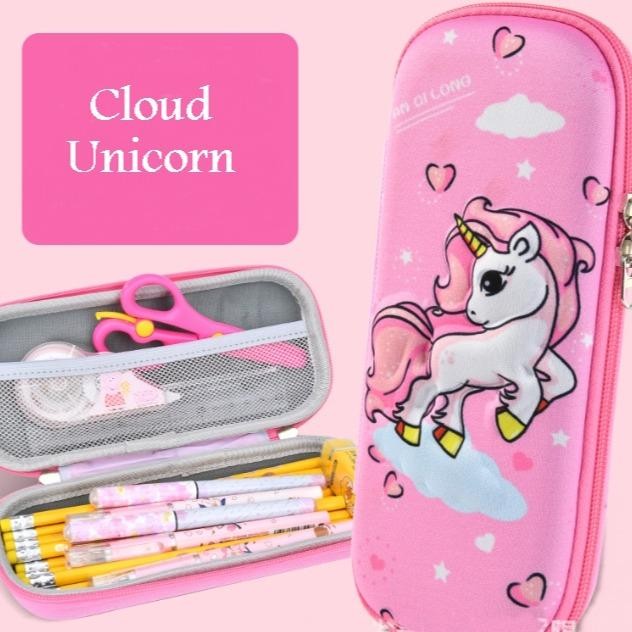 

[Promo] Tempat Pensil Kotak pensil Anak Sekolah TK SD 3D Timbul Hardcase Pencil Case Box Hardtop Motif Cewek Cowok READY STOK Stationery - A
