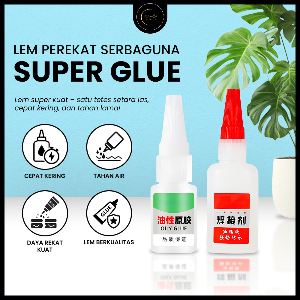 

EM Lem setan super glue lem serbaguna cairan perekat kuat