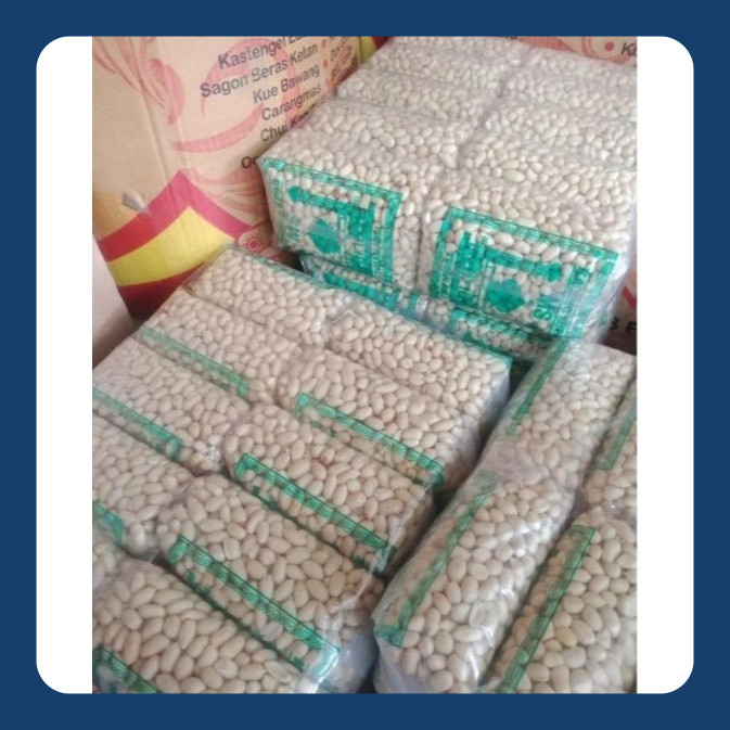 Paket 1 Ball (10 Pack) Kacang Tanah Mentah Kupas Asli Tuban 3,5 Kg Cap Berkah Kualitas Terjamin Orga