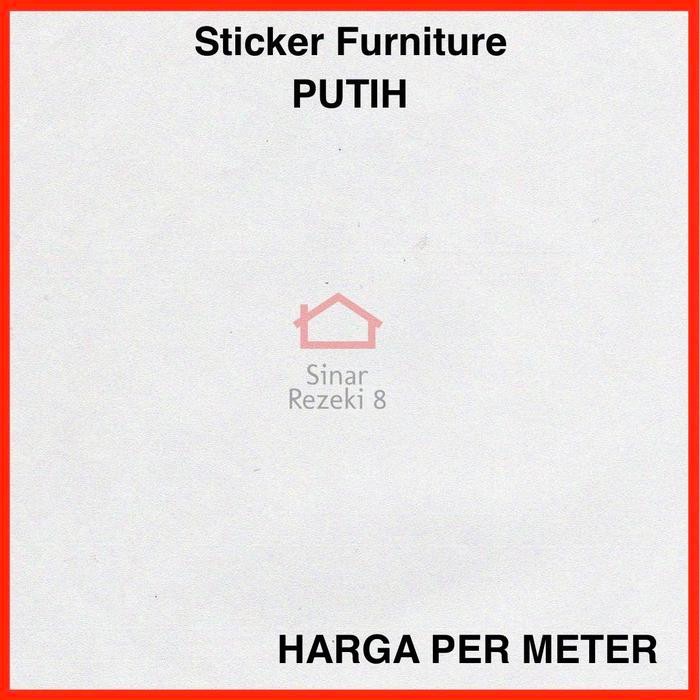 Sticker Pelapis Furniture PVC Lem Decosheet Meja Mebel Lemari PUTIH