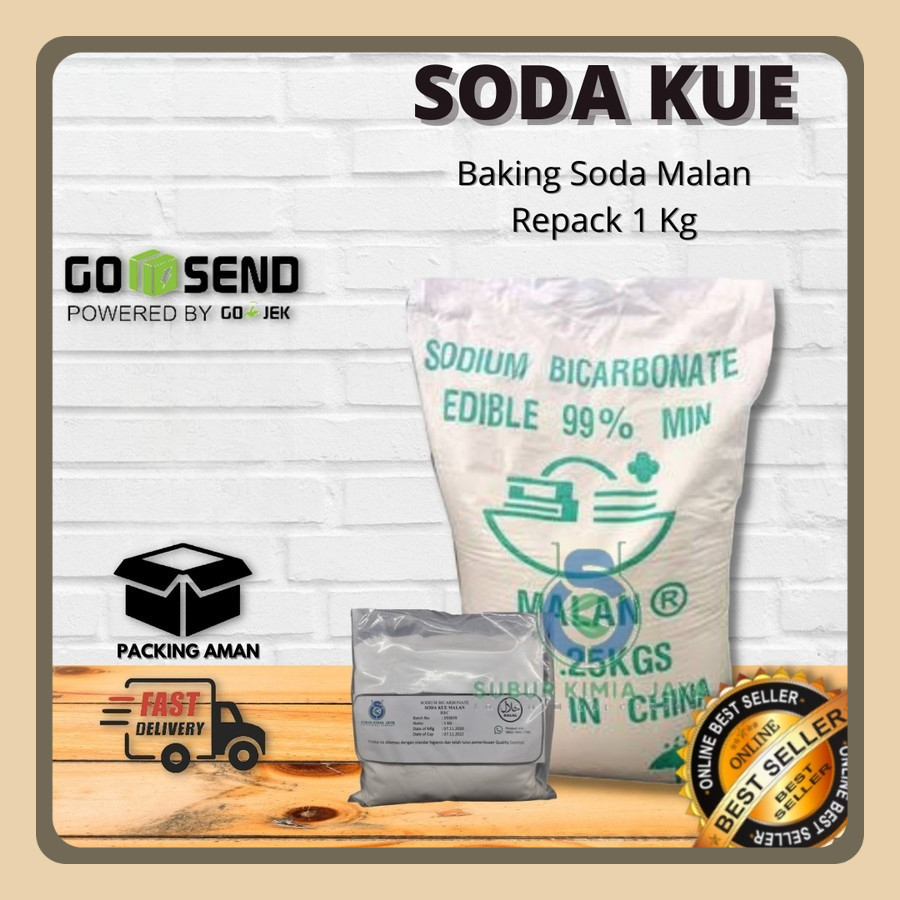 

Soda Kue / Sodium Bicarbonate / Baking Soda MALAN Ex RRC 1KG