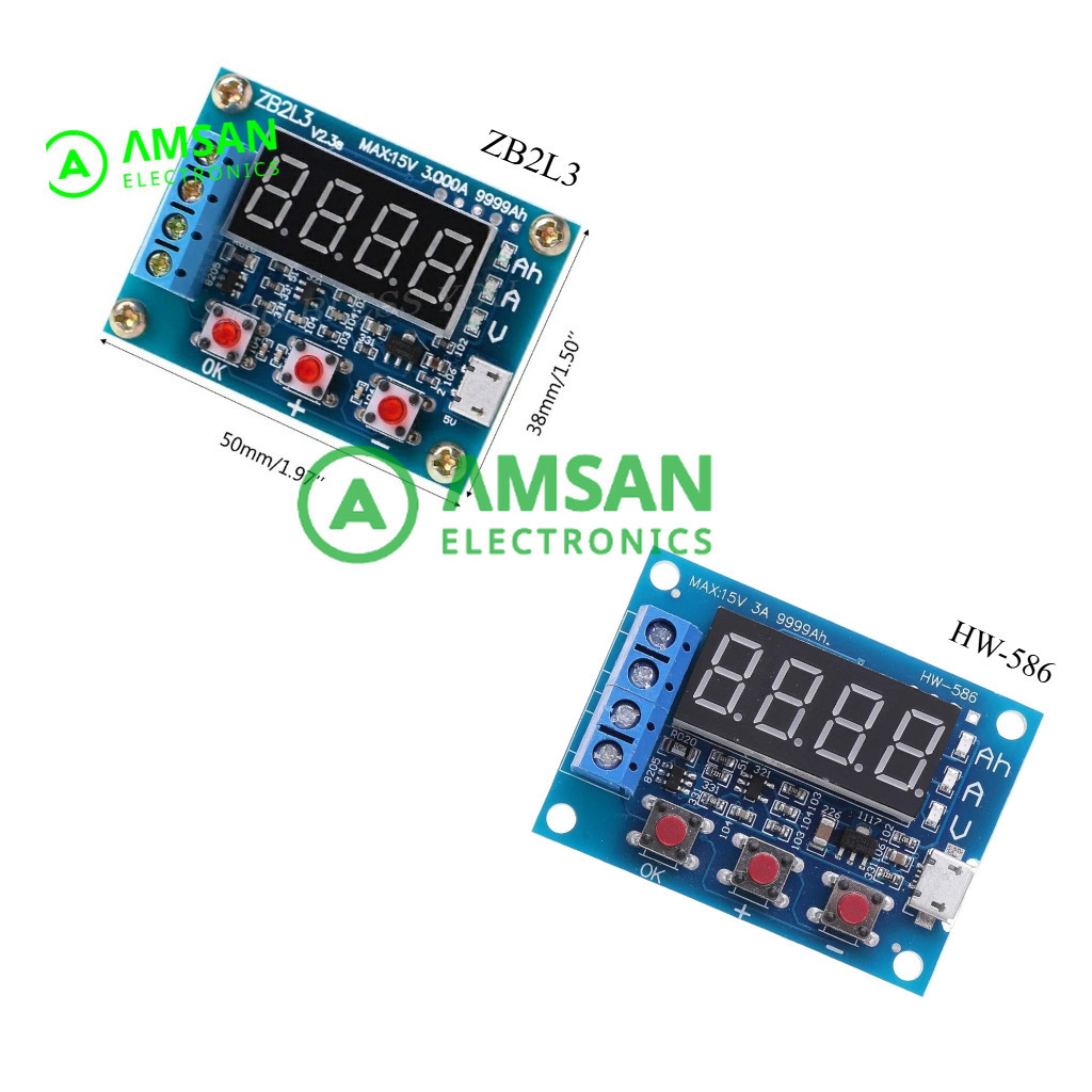 Zhiyu Battery Capacity Meter ZB2L3 Test Kapasitas Baterai 18650 Li-ion